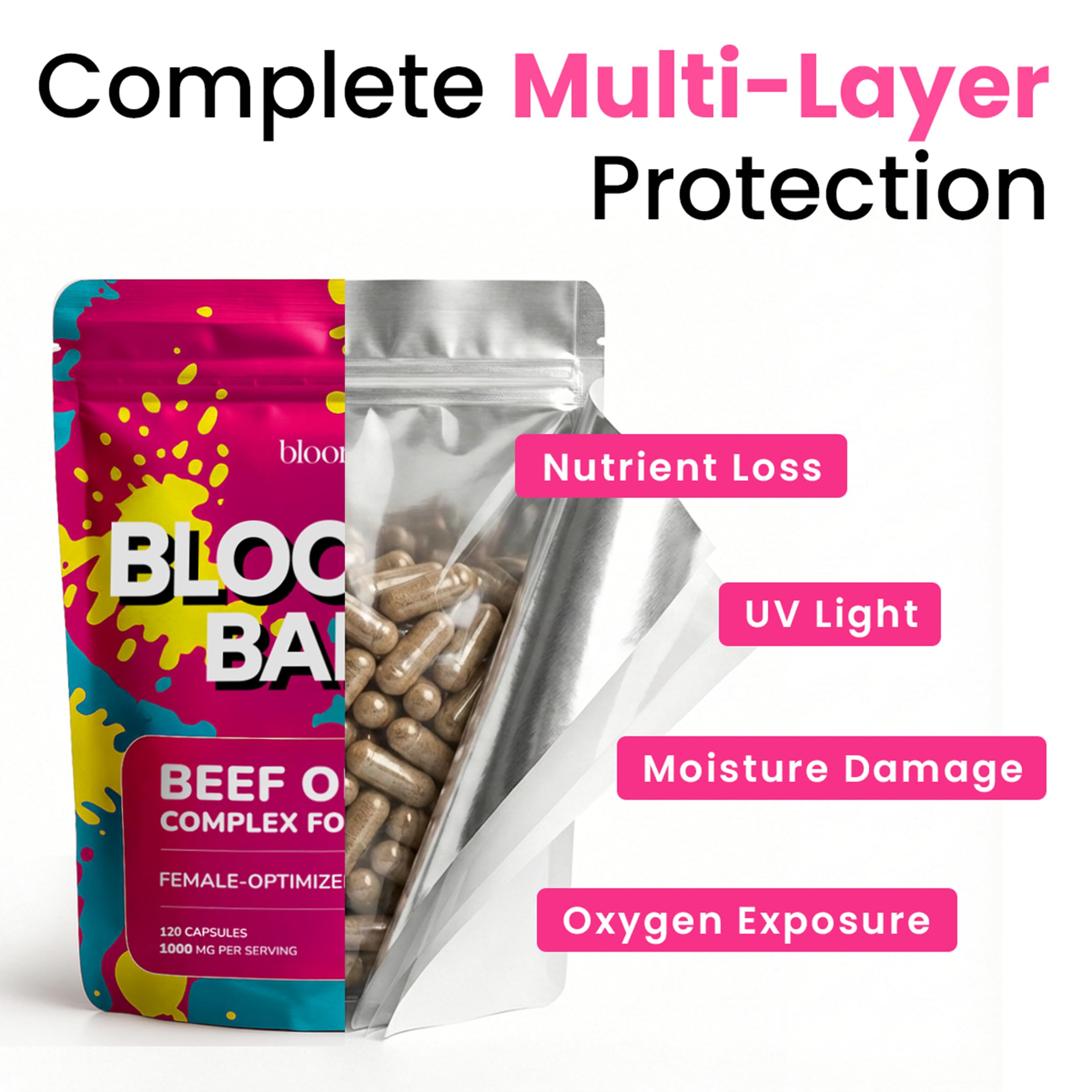 Beef Organ Supplement for Women - Hormone Balance, Iron Support, Immunity | 6-in-1 Beef Organ Complex, 100% Grass-Fed & Finished, New Zealand-Sourced, Freeze-Dried, USA-Made & Lab Tested, Zero Fillers