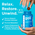 Goli Ashwagandha & Vitamin D Gummy - 300 Count - Mixed Berry, KSM-66, Vegan, Plant Based, Non-GMO, Gluten-Free & Gelatin Free Relax. Restore. Unwind, Pack of 5