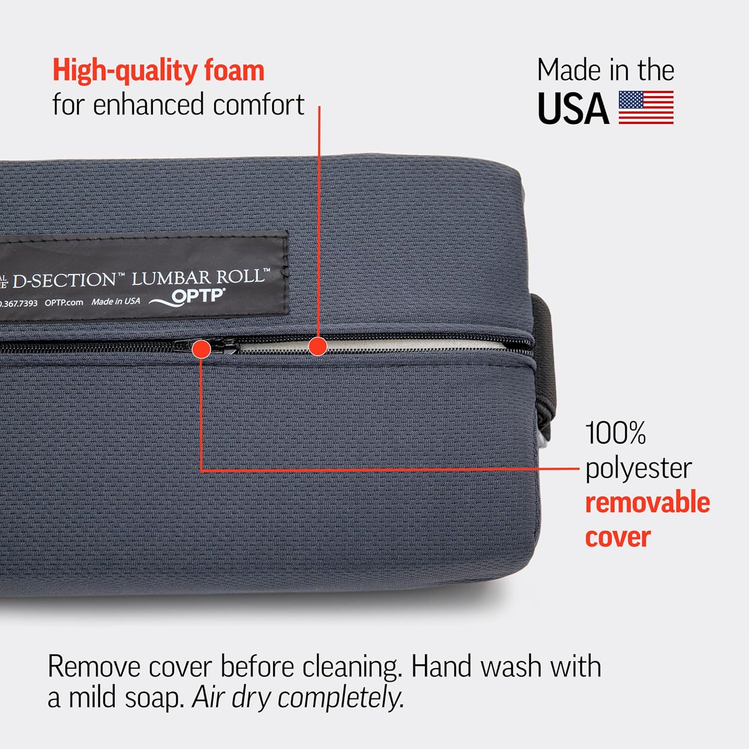Buy now OPTP The Original McKenzie D-Section Lumbar Roll – USA-Made Low Back Lumbar Support Pillow for Office, Back Pillow for Car and Travel. The Preferred Lumbar Pillow of Physical Therapists. at indiglob india