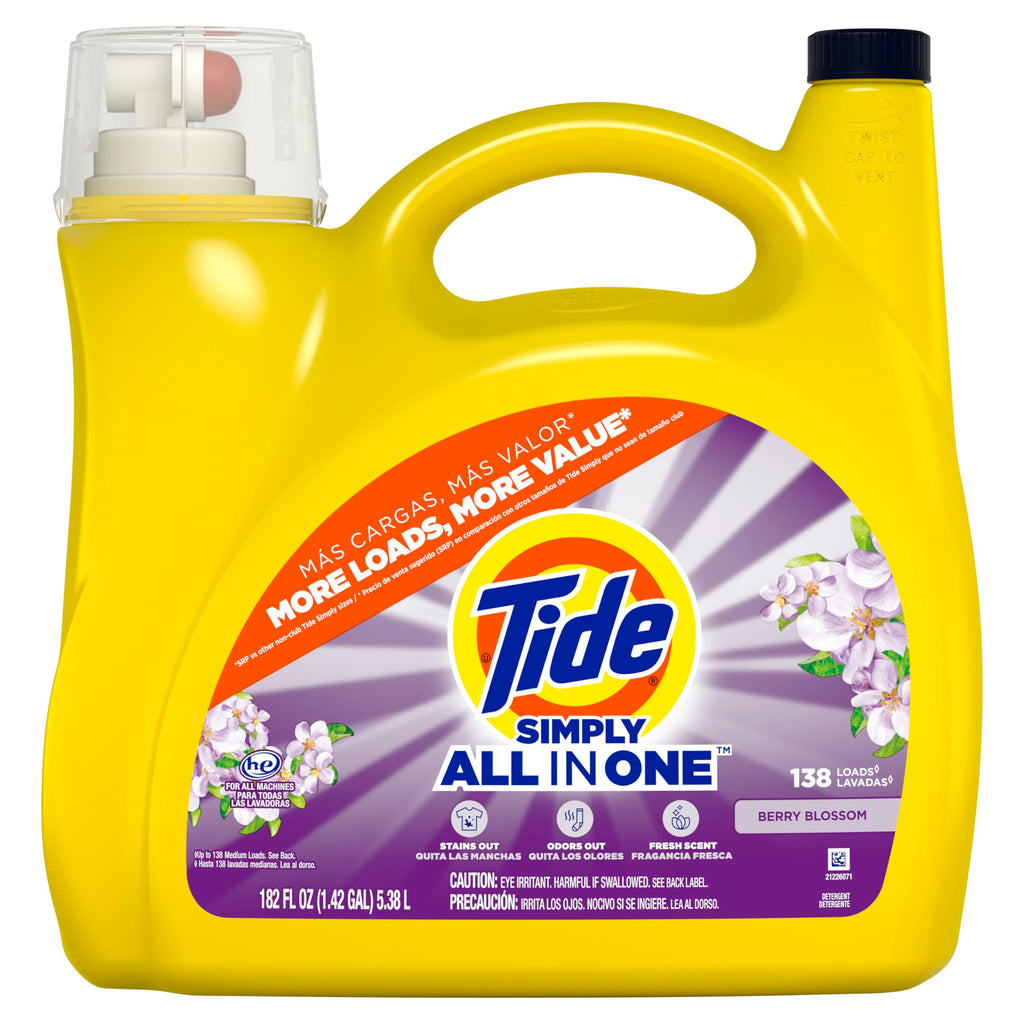 Buy now Tide Simply All-In-One Liquid Laundry Detergent, Refreshing Breeze Scent, 6 Loads, 10 fl oz at indiglob india