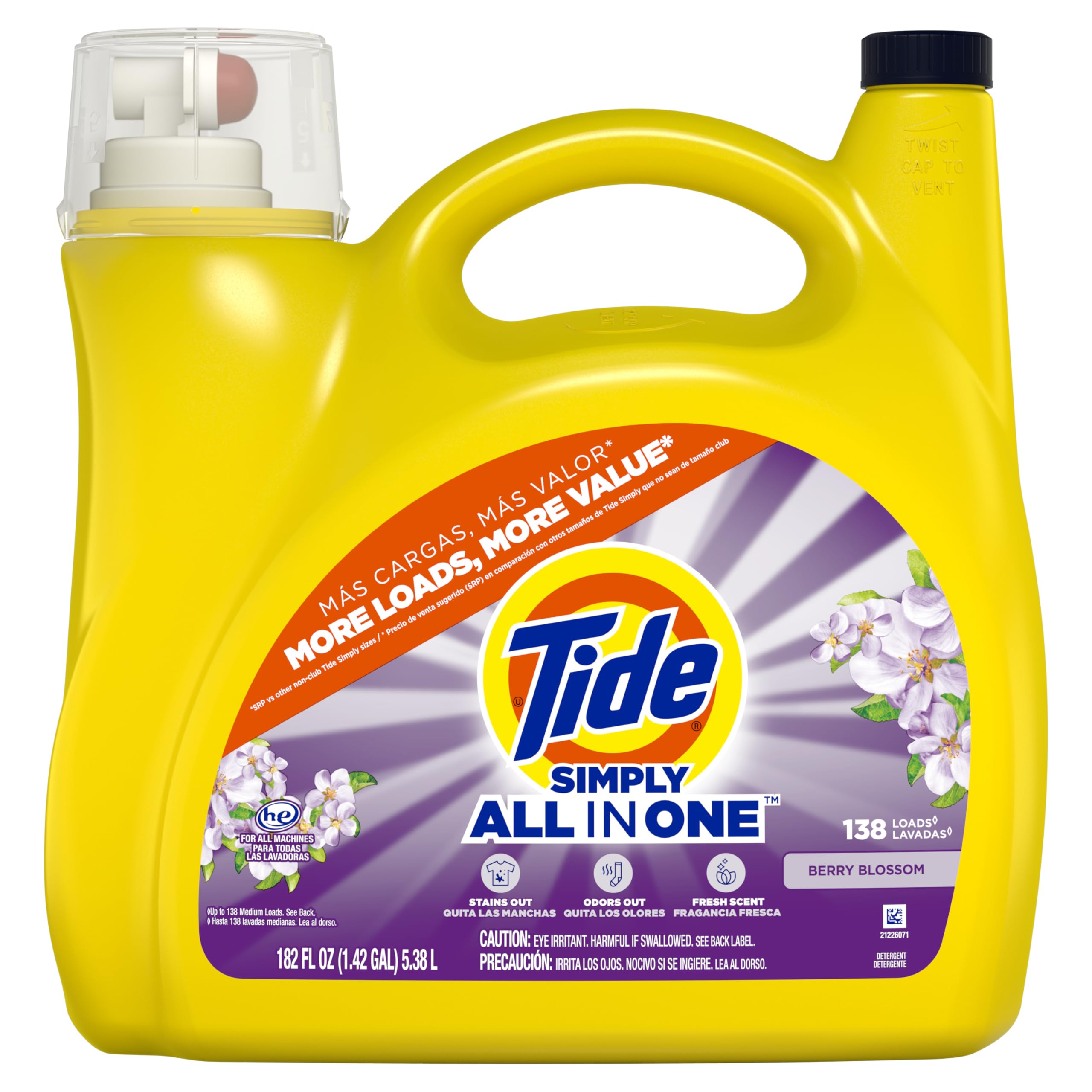 Buy now Tide Simply All-In-One Liquid Laundry Detergent, Refreshing Breeze Scent, 6 Loads, 10 fl oz at indiglob india