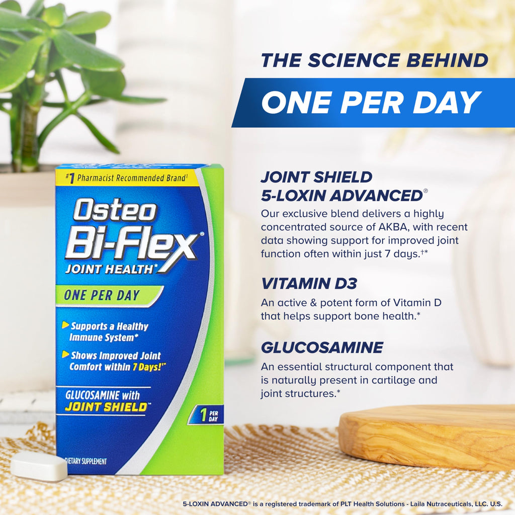 Osteo Bi-Flex One Per Day Vitamin D Supplement, 60 Coated Tablets | Improve Joint Function, Support Bone and Immune Health