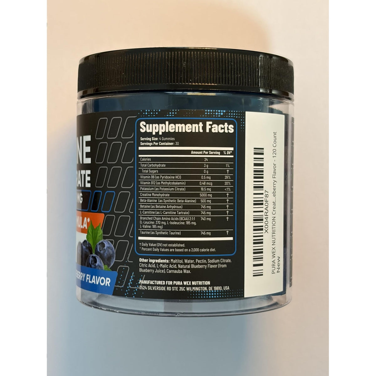 Creatine Monohydrate Gummies Complex 8500MG - Energy Chews, Men & Women