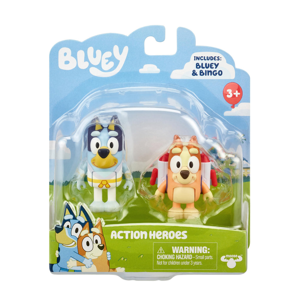 Buy now Bluey Pass The Parcel Figurine Toys Pack of 4, Character Toys with Bingo, Lucky’s Dad, and Lila Figures, Small Action Figures for Kids Ages 3+ at indiglob india