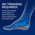 Dr. Scholl's Insoles for Women & Men, 3/4 Length Arch Support Inserts CF340