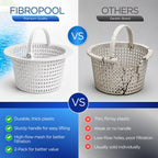 FibroPool Pool Skimmer Basket 2 Pack - Pivot Handle - 6.15 in - Plastic