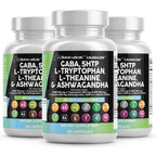 Clean Nutraceuticals GABA 750mg 5 HTP 200mg L Tryptophan 500mg L Theanine 200mg Ashwagandha SAM-e L-Glycine - Mood Support Vitamins for Women and Men with L-Tyrosine 5-HTP (5-Hydroxytryptophan)