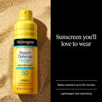 Neutrogena Beach Defense Sunscreen Spray, SPF 50, 6.5 oz | Face & Body, Broad Spectrum for UVA/UVB Protection, Lightweight Sunscreen, Water-Resistant up to 80 Minutes, Beach-Strength