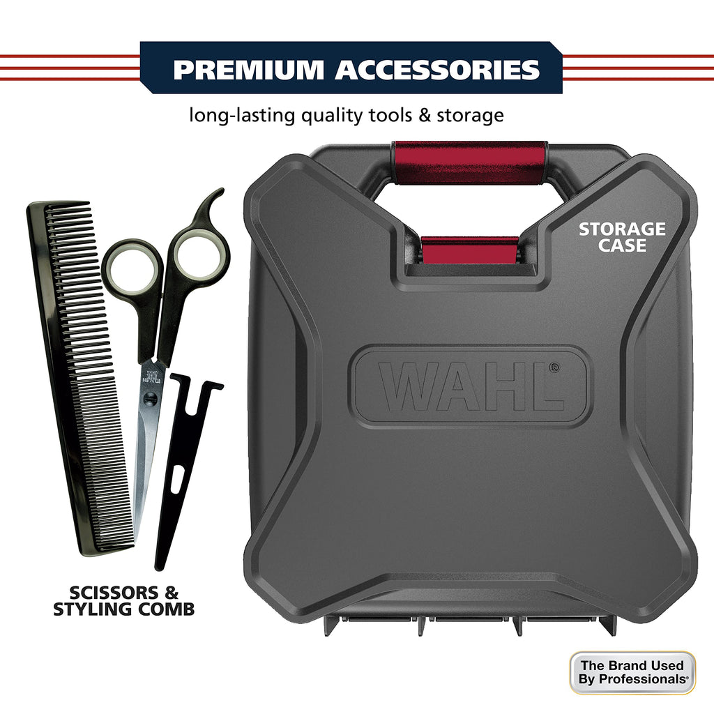 Buy now Wahl USA Pro Ultra Quiet High Torque Corded Hair Clipper for Ultra Quiet Operation and Cooler Operating Temperatures, Metal Housing with Bonus Hair Clipping Guard Caddy - Model 3000097 at indiglob india