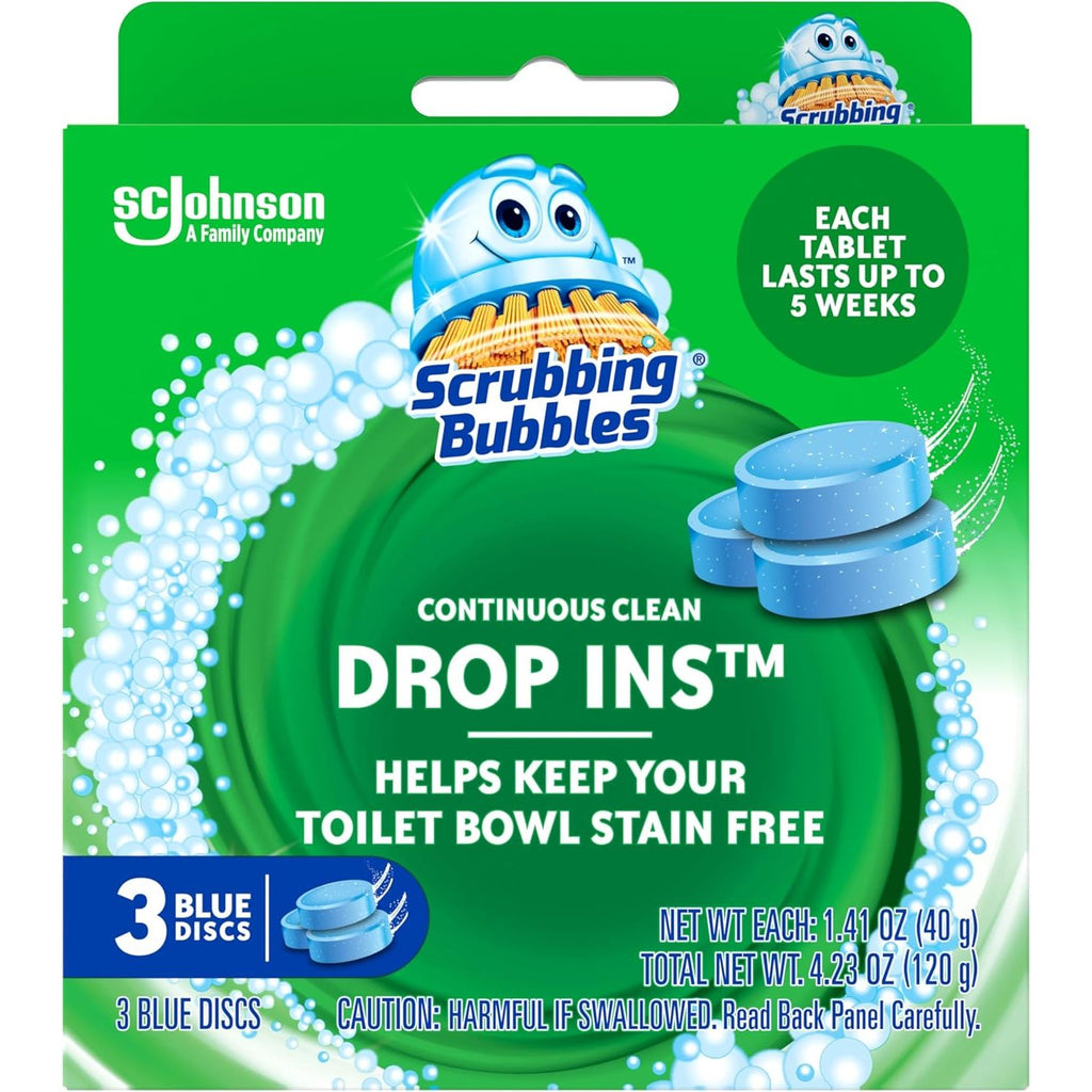 Buy now Scrubbing Bubbles Toilet Tablets, Continuous Clean Toilet Drop Ins, Helps Keep Toilet Stain Free and Helps Prevent Limescale Buildup, 3 Count, Pack Of 1 3 Count (Pack of 1) No Color at indiglob india