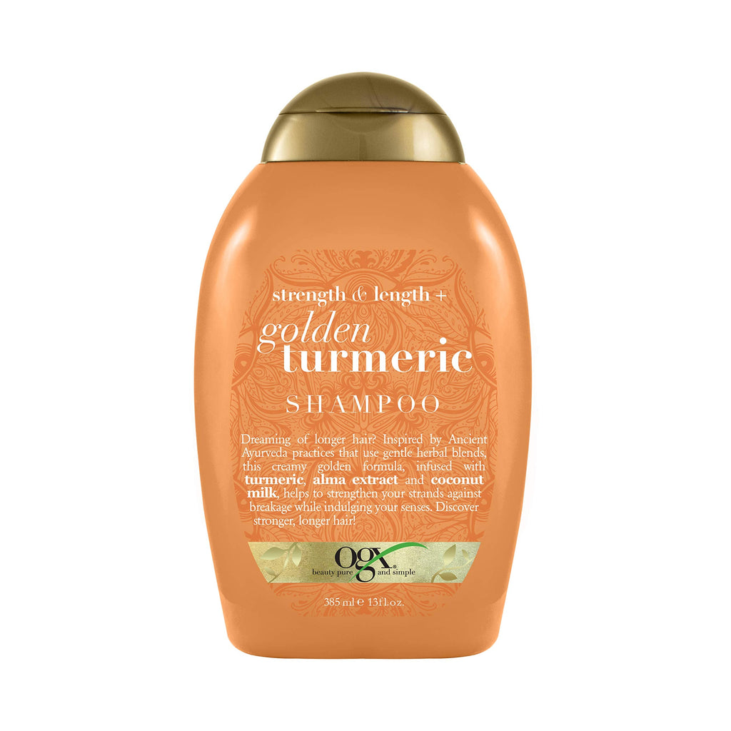 Buy now OGX Strength Length + Golden Turmeric Conditioner with Milk to Soothe Scalp Nourish Hair, Ayurveda SulfateFree Surfactants for Stronger Longer Hair, Coconut, 13 Fl Oz Shampoo at indiglob india