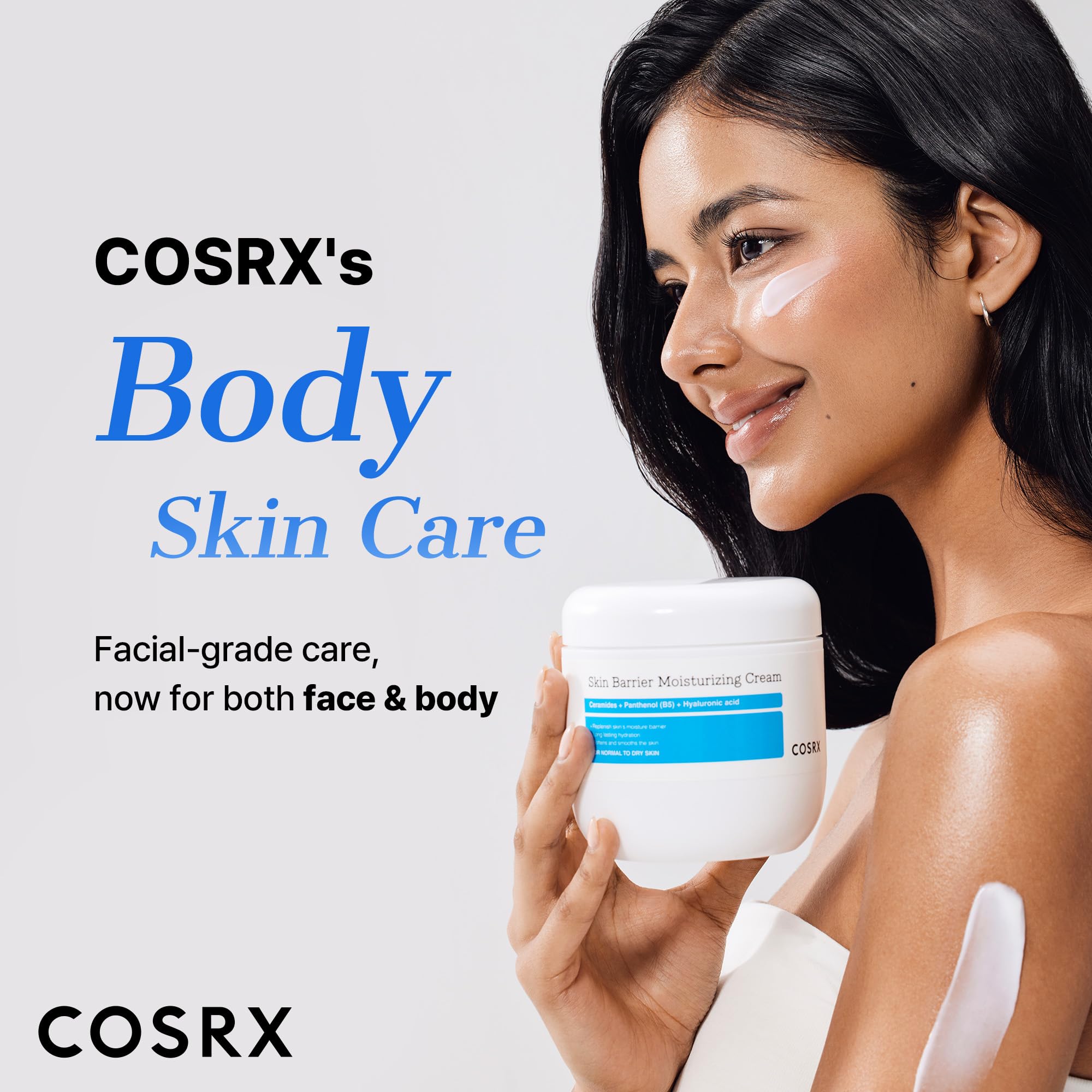 COSRX 100-Hour Hydration Ceramide Body Cream, Non-Greasy, 15.2 fl oz | Body Lotion for Dry to Extremely Dry Skin, Hyaluronic Acid, Skin Barrier Care, Unscented, Fast-Absorbing, Korean Skin Care