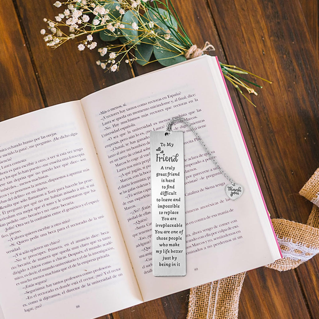 Ouligay Friend Bookmarks for Women Book Lovers Gifts Book Marks for Reading Women Long Distance Friendship Gift Best Friend Birthday Gifts for Bestie Bestfriend BFF Christmas Reader Books Club