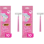 BIC Silky Touch Womens Disposable Razors, 2-Blade, Travel Covers, 40-Pack