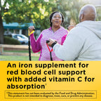 Nature Made Iron 18 mg per Serving Gummies with Vitamin C, 60 Gummies | Iron Supplement for Red Blood Cell Support, Vitamin C Helps with Iron Absorption, Raspberry Flavor, 30 Day Supply