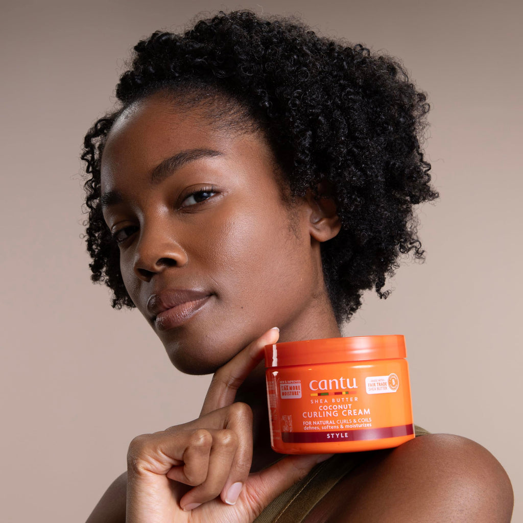 Cantu Coconut Curling Cream for Natural Hair with Pure Shea Butter, 12 oz (Pack of 2)