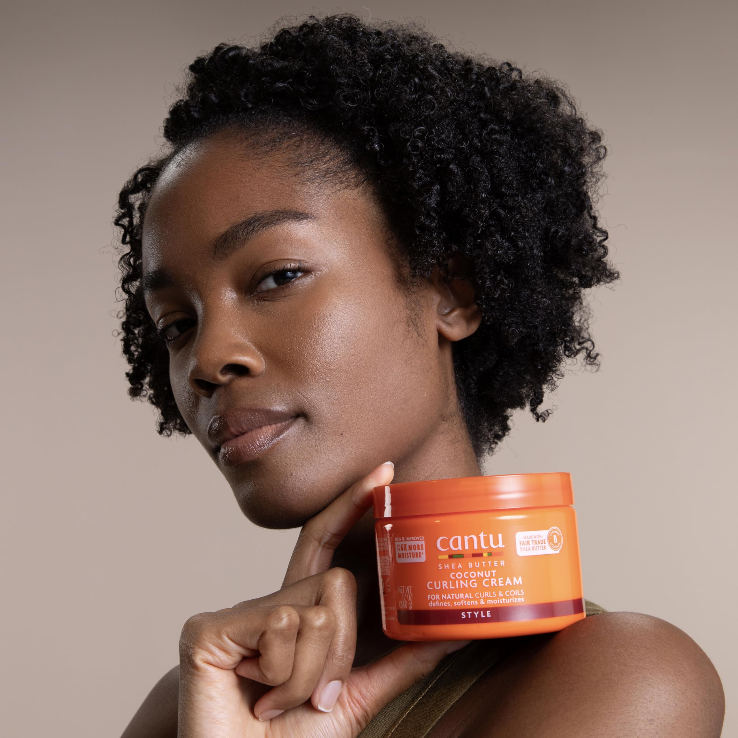 Cantu Coconut Curling Cream for Natural Hair with Pure Shea Butter, 12 oz (Pack of 2)