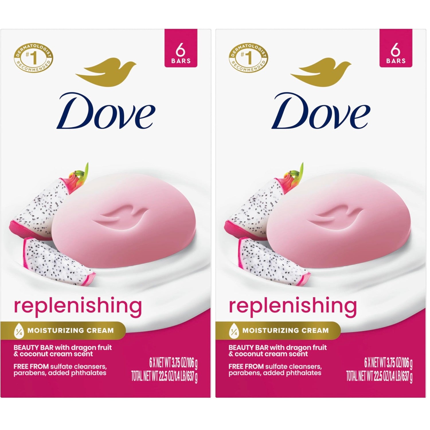 Dove Beauty Bar Soap , Glacial Water & Avocado Oil, I 6 Count 3.75 oz | Hydrating beauty bar with glacial water and avocado oil for refreshed, soft and healthy-looking skin