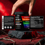 Men Supplements 20 in 1 - Male Supplements with Tongkat Ali, Black Maca Root for Men, Zinc, Vitamin B12, Astragalus for Normal Energy Support - 90 Vegan Caps