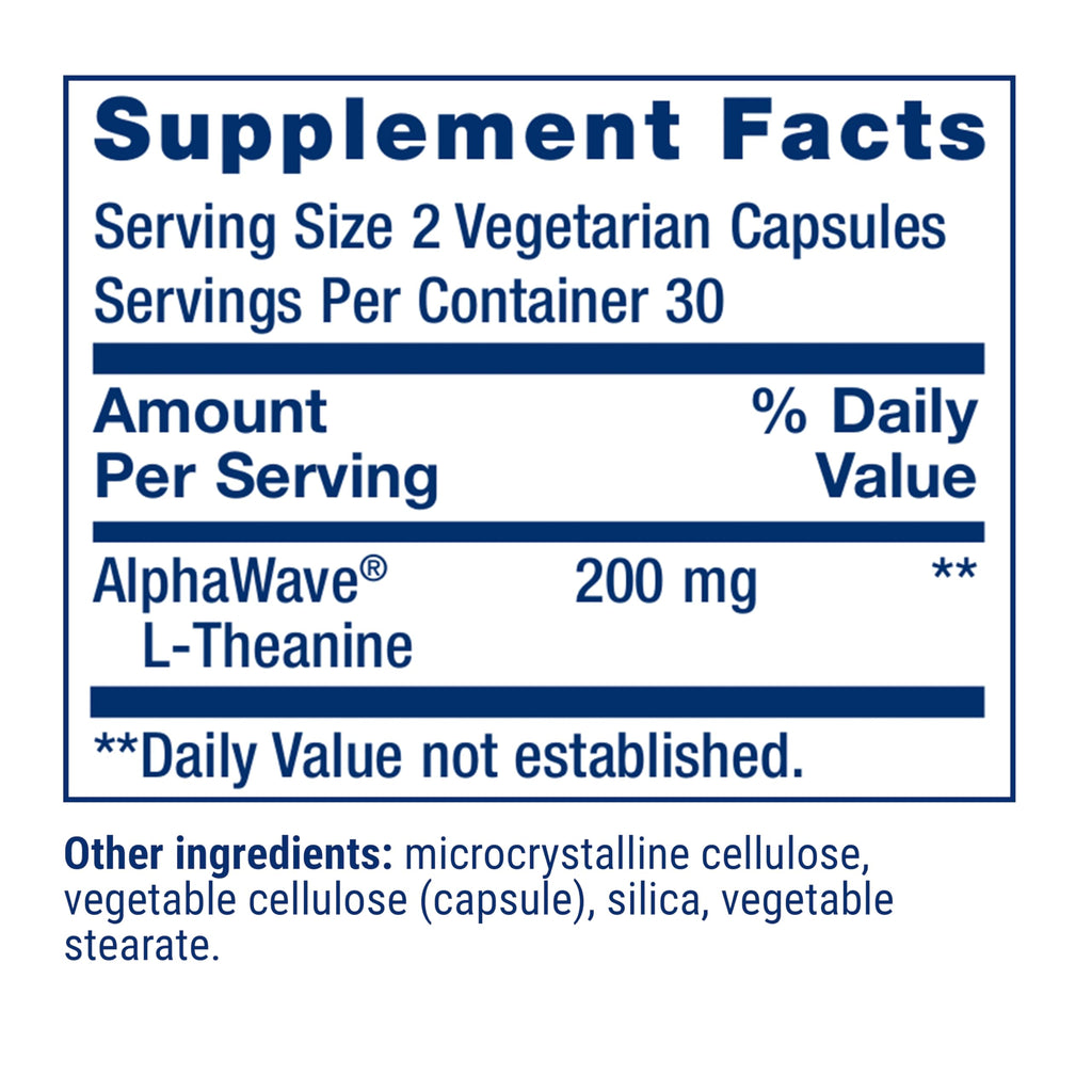 Life Extension L-Theanine, Amino Acid theanine, Calm, Relaxation, Mood, Gluten-Free, Non-GMO, Vegetarian, 200 mg, 60 Capsules | Amino Acid Theanine for Calm, Relaxation & Mood, Gluten-Free, Non-GMO & Vegetarian, 100 mg, 60 Capsules