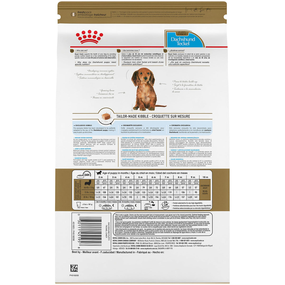ROYAL CANIN Dachshund Puppy Dry Dog Food, 2.5 lb Bag