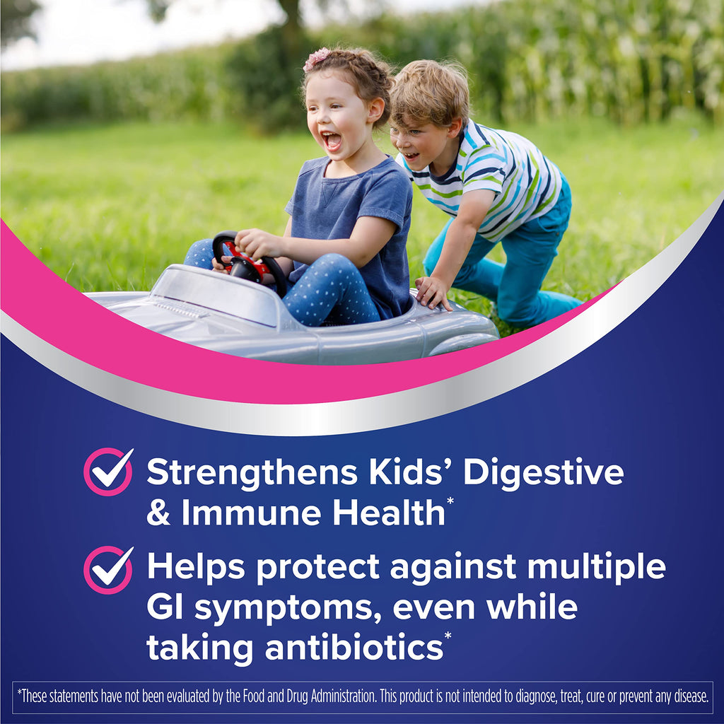 Florastor Kids Dual Action Probiotic Supplement, Strengthens Kids' Digestive & Immune Health, 60 Easy-to Mix Powder Sticks