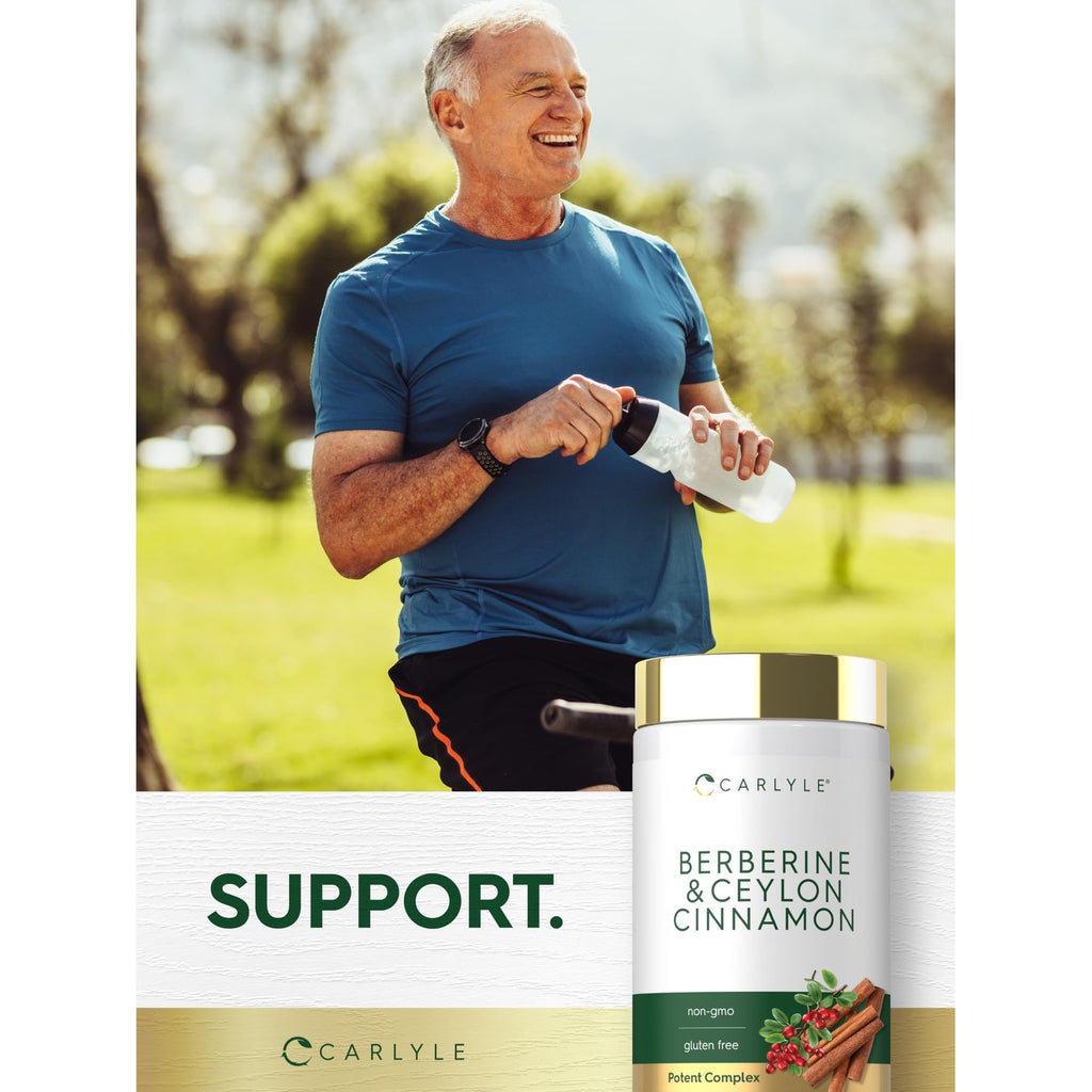Carlyle Berberine with Ceylon Cinnamon | 60 Capsules | Vegetarian, Non-GMO, Gluten Free