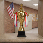 Fasmov Large Trophy Cup, Gold Trophy Award Cup for Sports, Tournaments, Competitions, 1st Place Award, Ceremony Celebration Party Gift, 14.5 inches