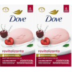 Dove Rebalancing Beauty Bar Soap 6 Count, White Peach & Rice Milk, 3.75 oz | Plant-based beauty bar with white peach and rice milk for soft, moisturized skin