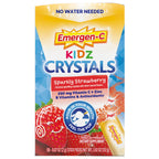 Emergen-C Kidz Vitamin C 250mg Crystals, Strawberry, 56 Packets | No Water Needed, B Vitamins for Energy, Zinc and Manganese, Easy Pouch Format, Kids Crystals