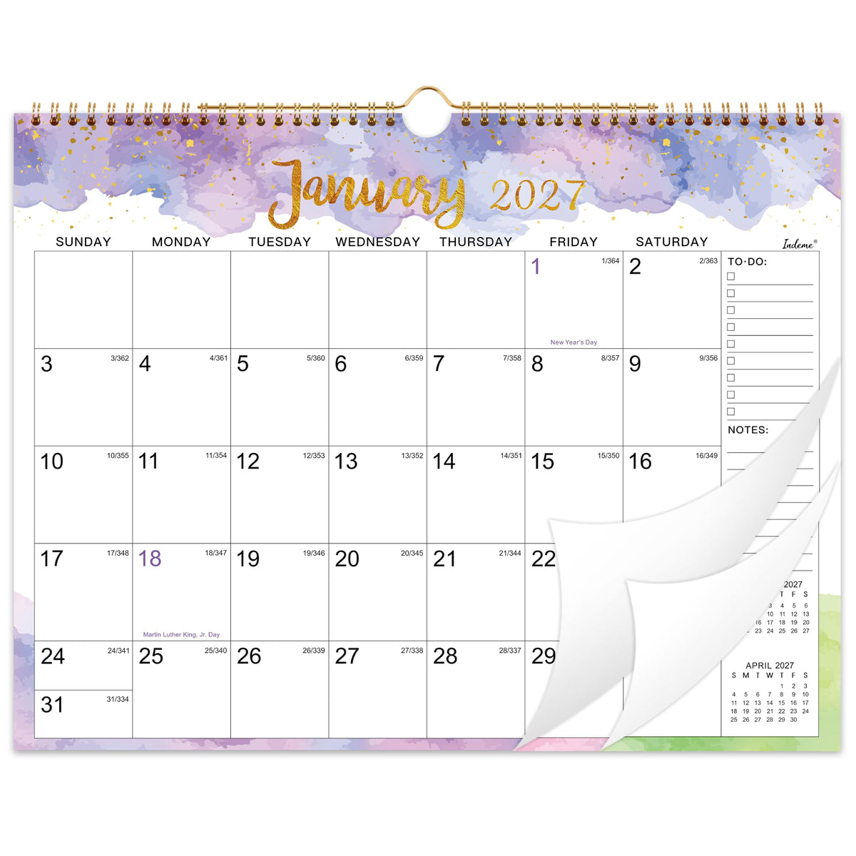 2027 Calendar - 2027 Wall Calendar, 15" x 11.5", JAN. 2027 - DEC. 2027