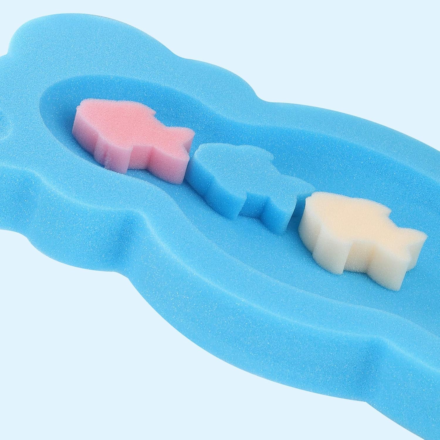 Buy now Baby Bath Cushion Infant Sponge Mat, Toddler & Newborn Bath Pad - Blue at indiglob india