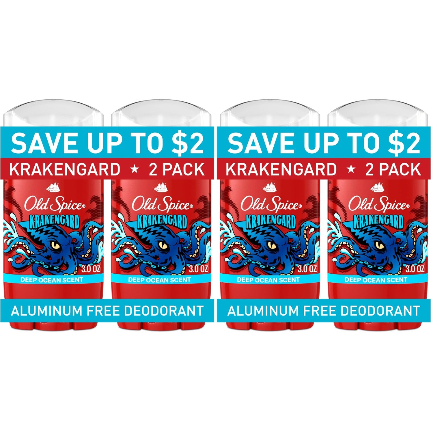 Old Spice Aluminum Free Deodorant for Men, 24/7 Long-Lasting Freshness & Scent, Long Lasting Protection to Help Fight Odors, Legendary Fragrance, Wolfthorn Sweet Citrus Scent, 3 oz (Pack of 2)