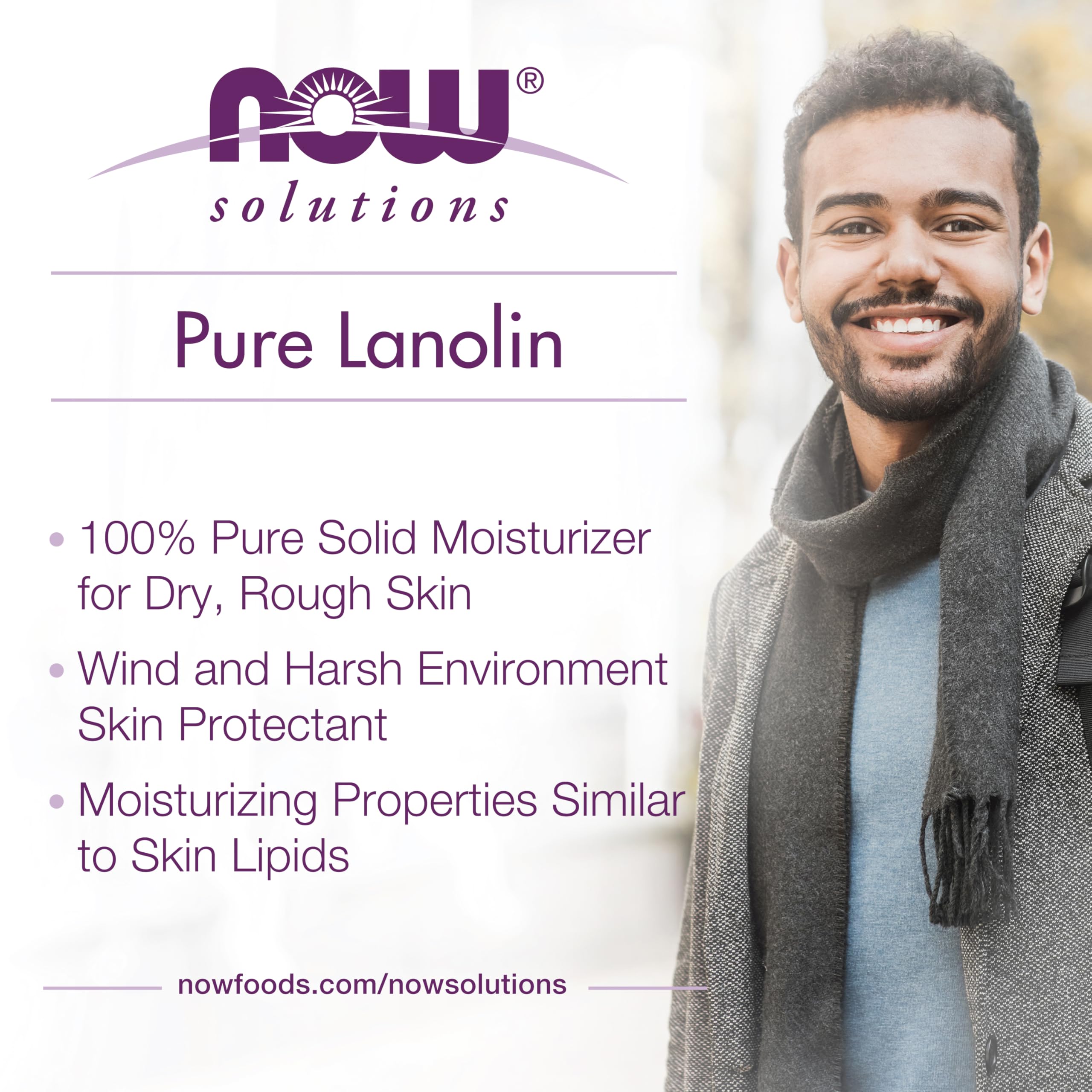 NOW Solutions, Lanolin, For Rough Dry Skin, 7 oz