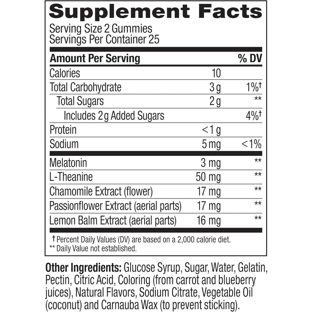 Buy now OLLY Restful Sleep Gummy Supplement with Melatonin & L-Theanine Chamomile, Blackberry Zen, 50 Gummies (25 Day Supply) Supports a Healthy Sleep Cycle* (Packaging May Vary) at indiglob india