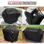 Unicook Heavy Duty Waterproof Grill Cover for Outdoor Grill 65 Inch, Black