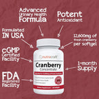 Buy now Nutracraft #1 Cranberry Extract Supplement for Bladder & Urinary Tract Support | 12,600 mg of Fresh Cranberries, Vitamin C & E and Polyphenols | Lab Tested & Easy to Swallow | 60 Softgels at indiglob india