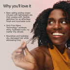 Ouidad Advanced Climate Control Featherlight Curls Styling Cream, Soft Hold | Frizz-Free Hair with Anti-Frizz Nano Technology, Flexible Curl Cream for Curly Hair, Locks Out Humidity, For All Curl Types
