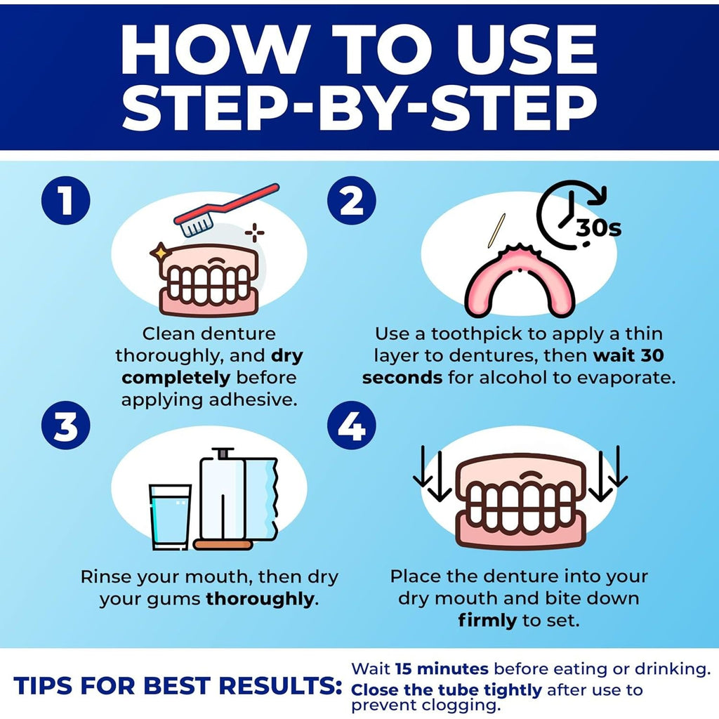 Buy now Secure Waterproof Denture Adhesive - Zinc Free - Extra Strong Hold For Upper, Lower or Partials - 1.4 oz at indiglob india