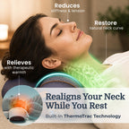 CALLIXE Original TheraPillow – 3-in-1 Neck Massager Pillow with Heat & Gentle Traction | Relaxing Neck & Shoulder Support with Vibration Massage, Wireless Design & USB-C Charging
