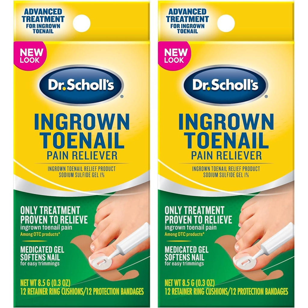 Buy now Dr. Scholl's Ingrown Toenail Pain Reliever, 1 kit, (w/ Gel, 12 retainer rings & 12 protection bandages) (Pack of 2) Default at indiglob india