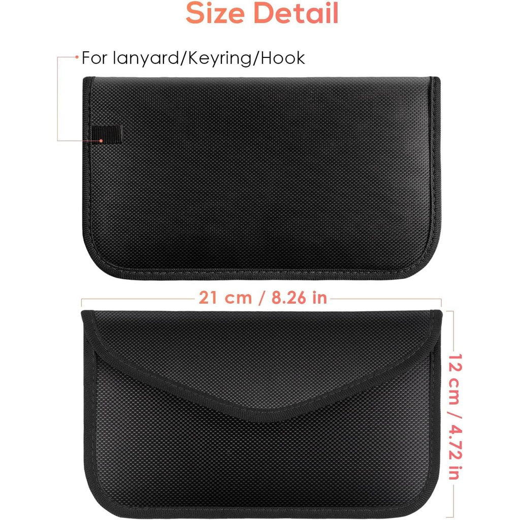 Buy now 2 Pack Faraday Bags for Phone and Car Keys, Signal Blocking Key Pouch, Anti Theft Car Protection, Cell Phone Keyless Entry Fob Signal Blocking Pouch at indiglob india