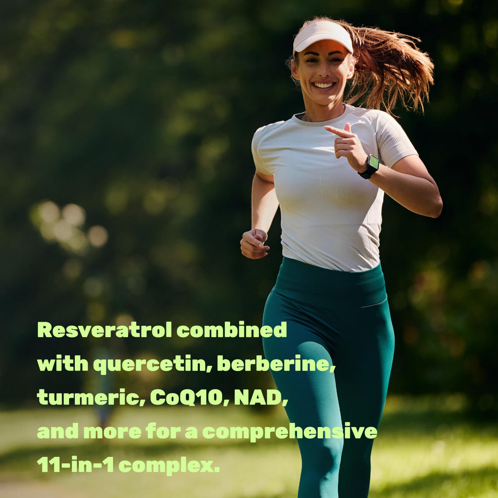 DEAL SUPPLEMENT Resveratrol Complex, 240 Veggie Capsules – Trans-Resveratrol Supplement with NAD, Quercetin, Turmeric, CoQ10, & More | Non-GMO, Gluten Free