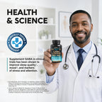 GABA L-Theanine Supplement 900 mg - Calm, Sleep & Relaxation - 120 Caps | GABA 750 mg, L-Theanine 150 mg with Magnesium & Vitamin B6 - Melatonin-Free & Non-Habit Forming - Vegan, Laboratory Tested