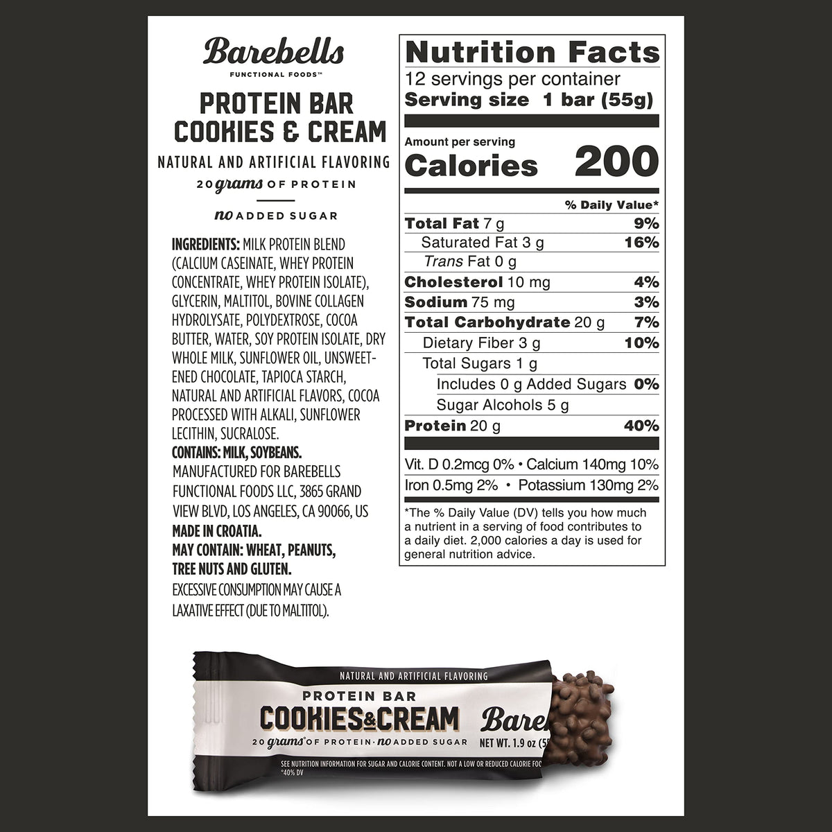 Barebells Protein Bar Variety Pack, Caramel Cashew & Cookies & Cream