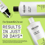 NIOXIN System 2 | Scalp Care | Shampoo | Hair Thickening | For Natural Hair | Scalp Health | For Natural Hair with Progressed Thinning | Cleanse & Boost Hair Density with Niacinamide & Biotin