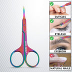 Buy now Cuticle Scissors, Eyebrow False Eyelashes Mustache Facial Nose Ear Hair Grooming Multi-Purpose Beauty Scissors, Small Manicure Pedicure Curved Extra Sharp Fine Blades Professional Shears for Men Women at indiglob india