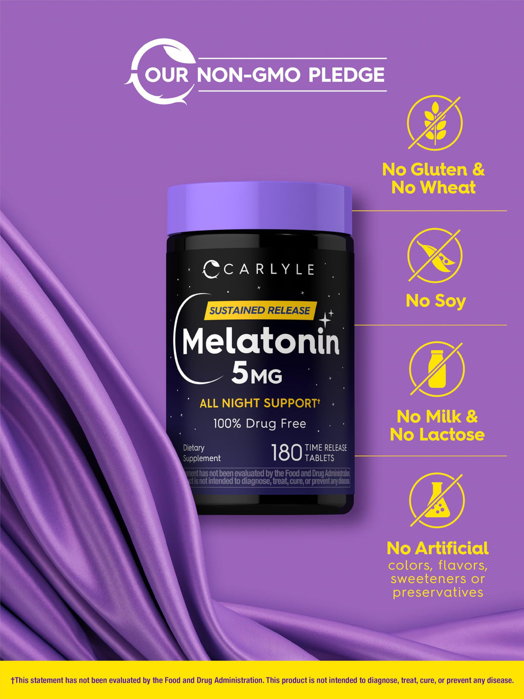 Carlyle Melatonin 5mg | 180 Sustained Release Tablets