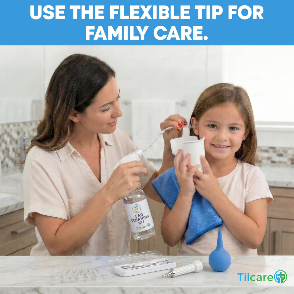 Ear Wax Removal Kit by Tilcare: Safe At-Home Ear Irrigation Flushing System