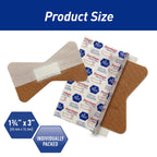 MED PRIDE Sterile Fingertip Fabric Bandages,Hypoallergenic,1.75x3 in,100-Ct